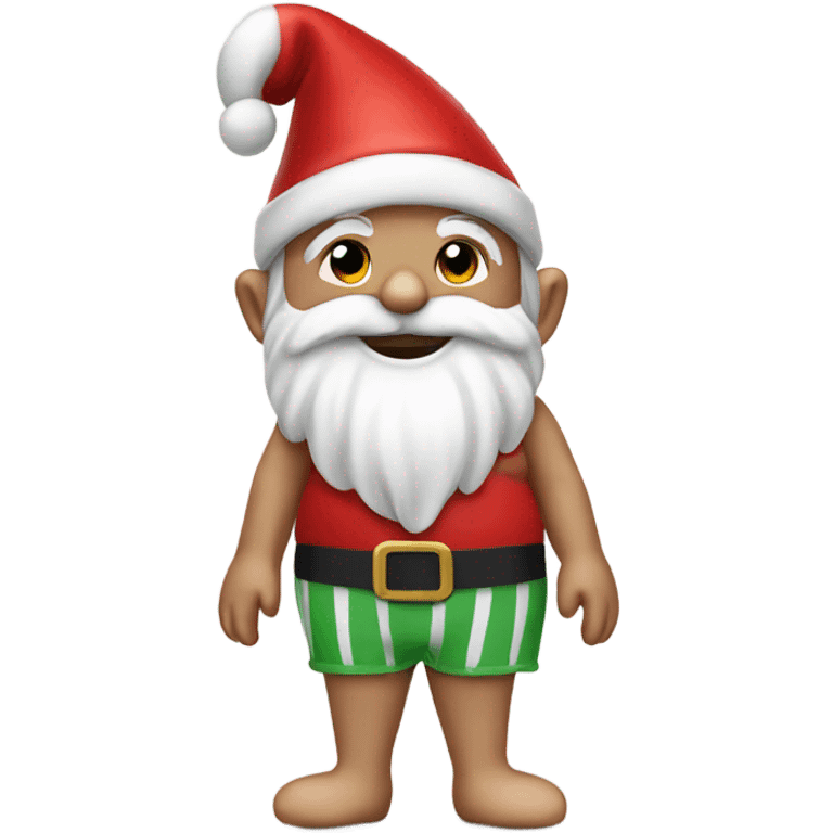 Santa gnome wearing swimsuit  emoji