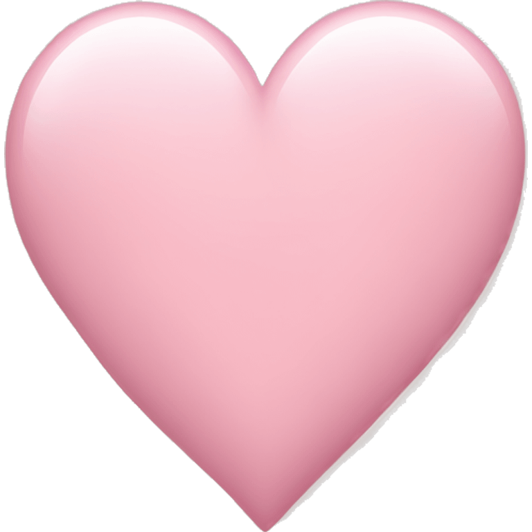 Light Pink heart iOS  emoji