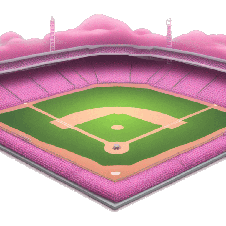 Pink softball field x clear x in depth  emoji