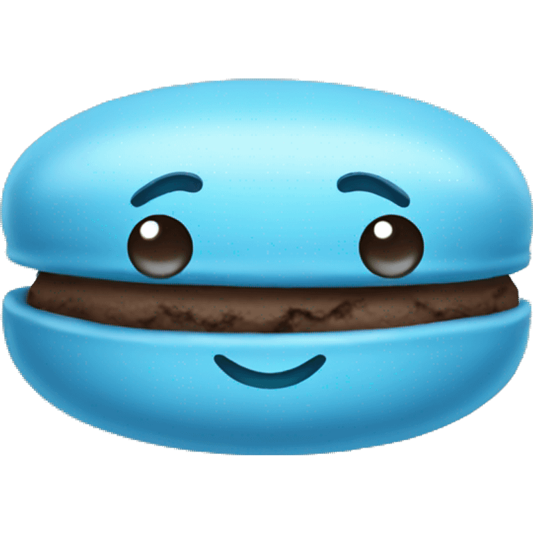 Blue macaroon  emoji