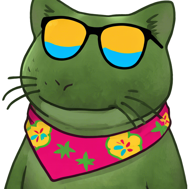 Cat with sunglasses emoji