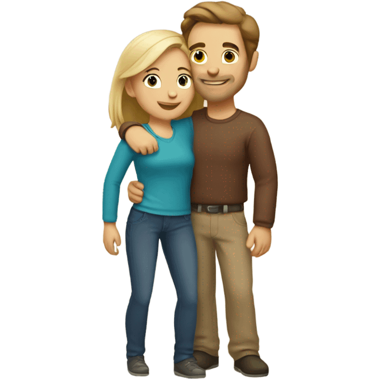 hugging caucasian couple emoji