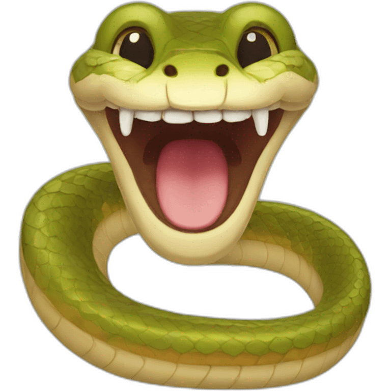 Laughing snake emoji