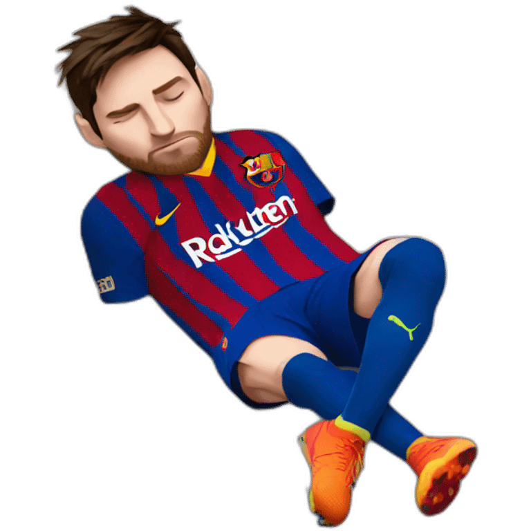 Messi sleeping emoji