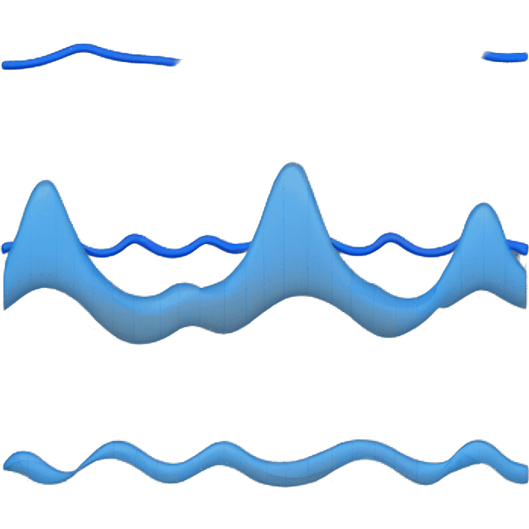 A sine wave overlapped with a negative sine wave with blue lines emoji