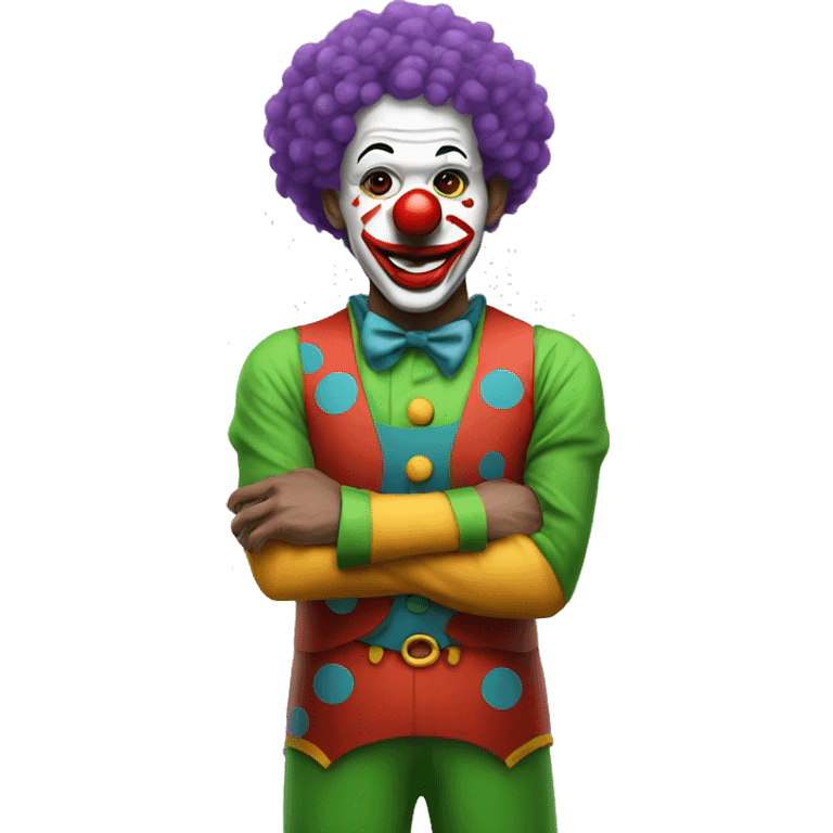 Clown with arms emoji