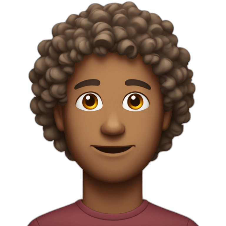 Curly hair man emoji