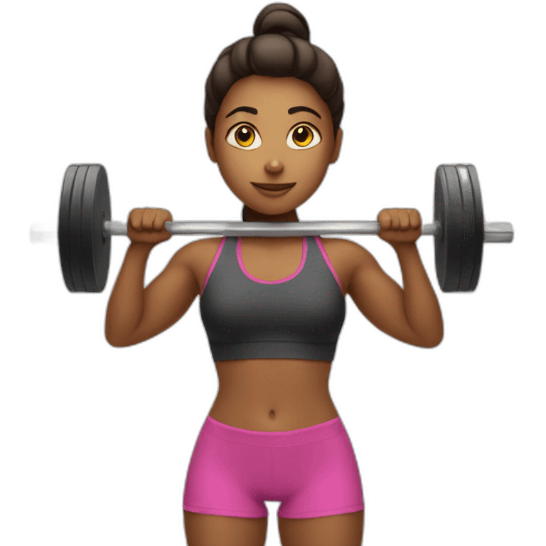 girl with barbell emoji