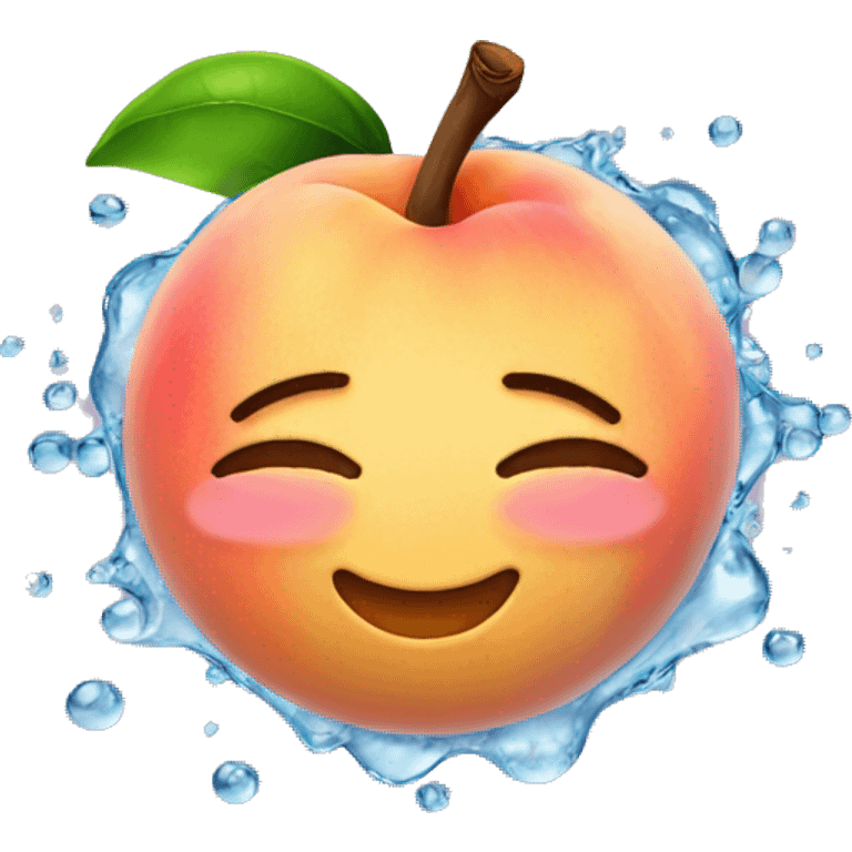 Peach with water droplets  emoji