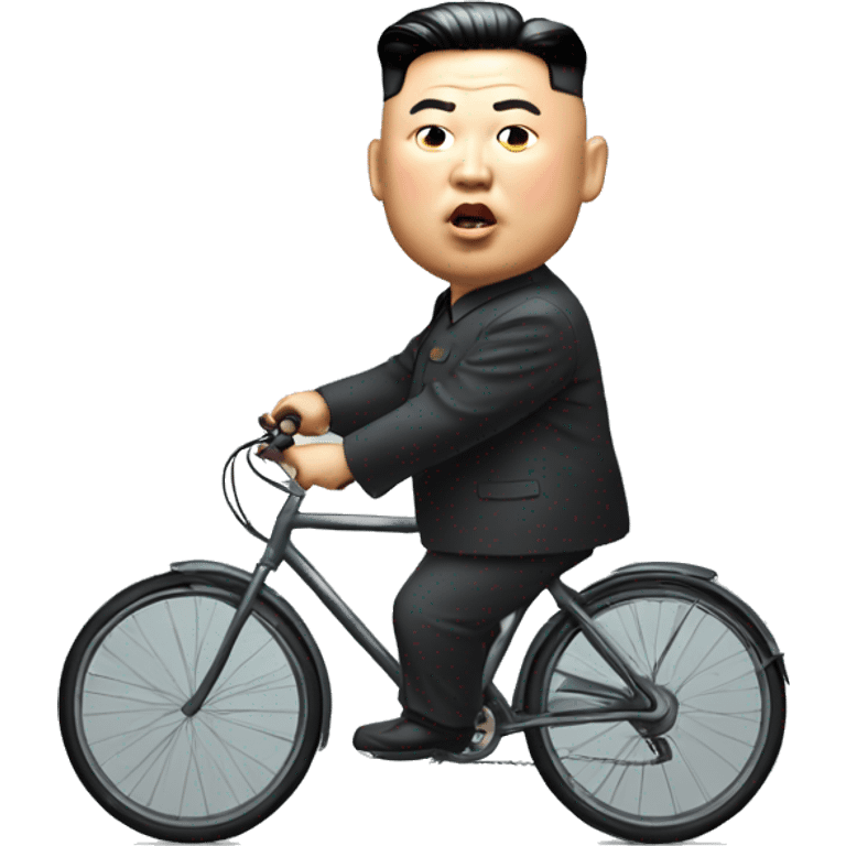 Kim jong-un on a bicycle trip for bikecampimg emoji