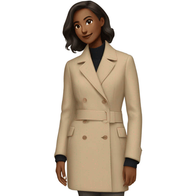 elegant beige coat  emoji