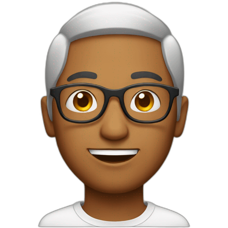 Indian guy with round glasses emoji