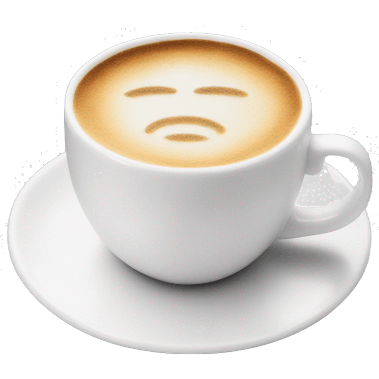 Cappuccino in Chanel white cup  emoji