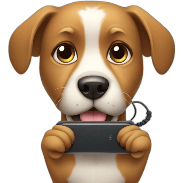 dog with phone emoji