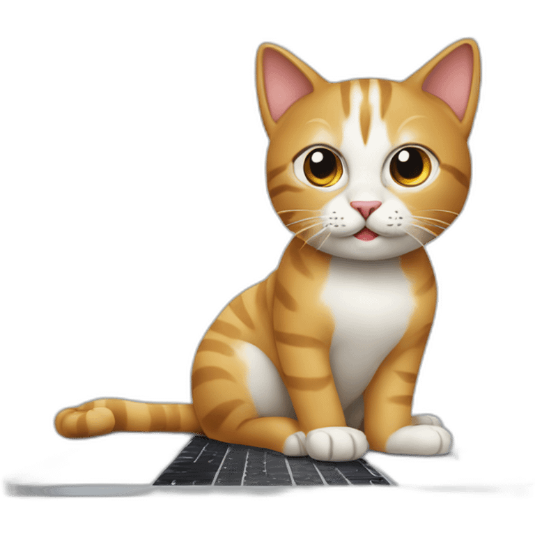 cat with macbook emoji