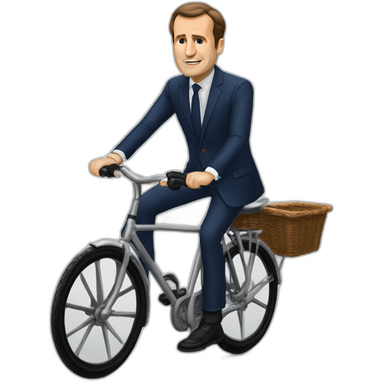 Macron qui fait du vélo emoji