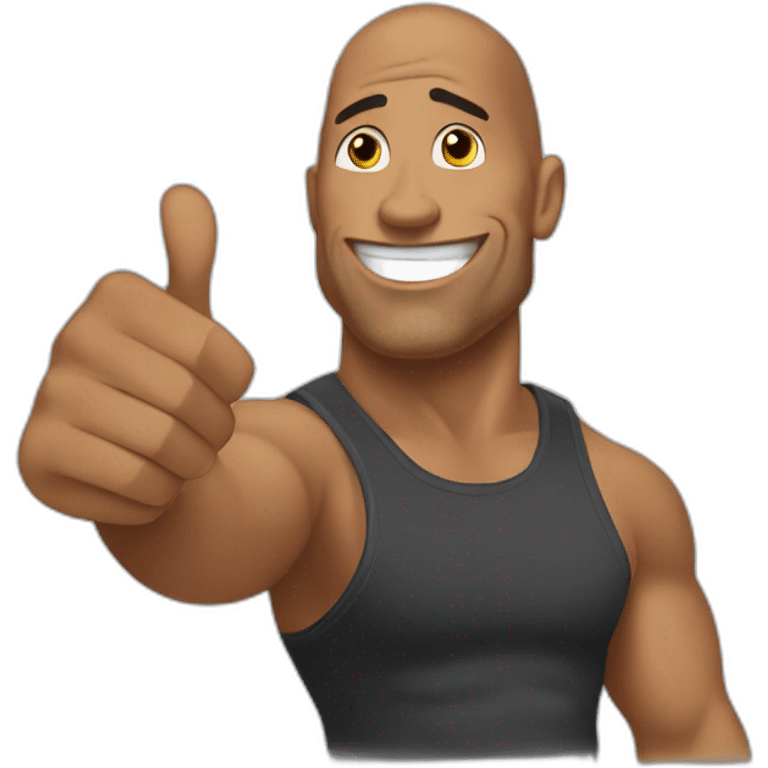 The rock thumbs up emoji