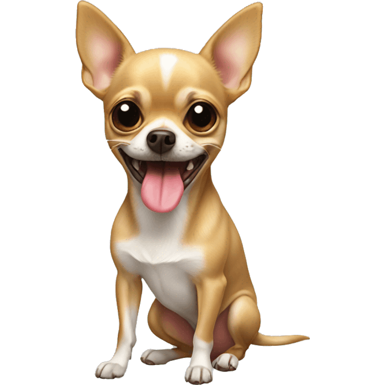 chihuahua with tongue outside emoji