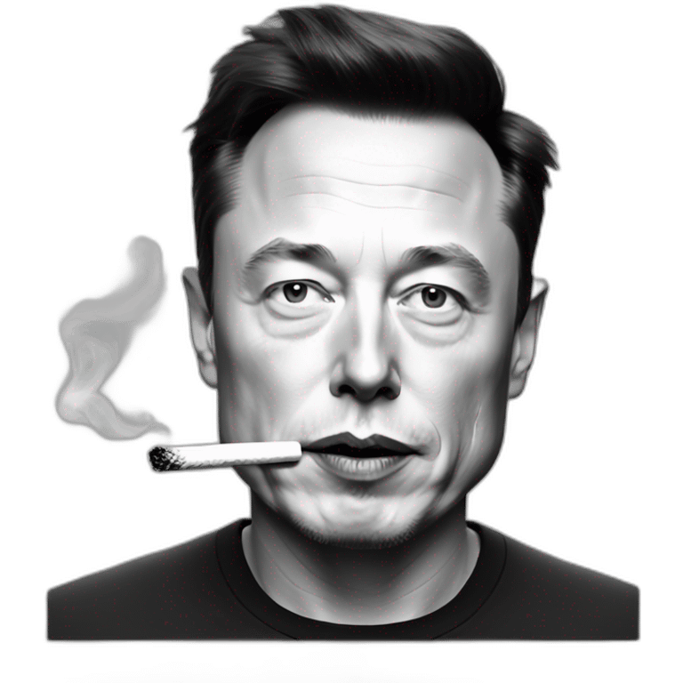 Elon musk avec une cigarette emoji