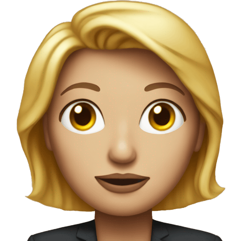 Female donald trump with orange face emoji