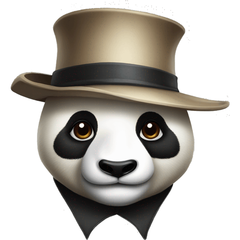 Panda roux avec un chapeau emoji