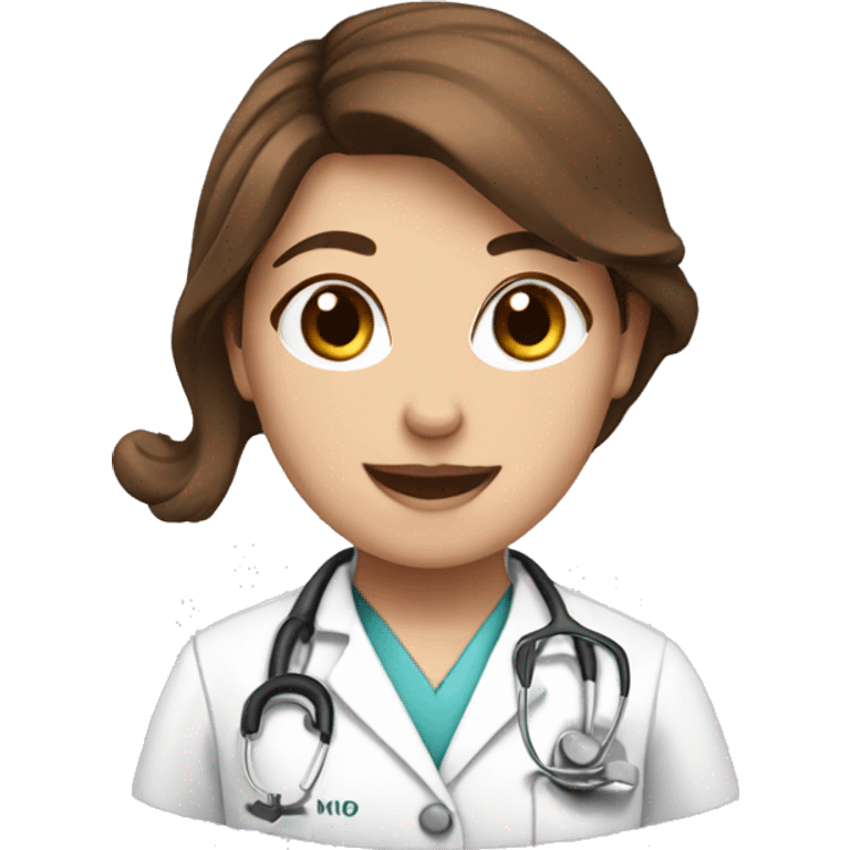 brown hair veterinary nurse emoji