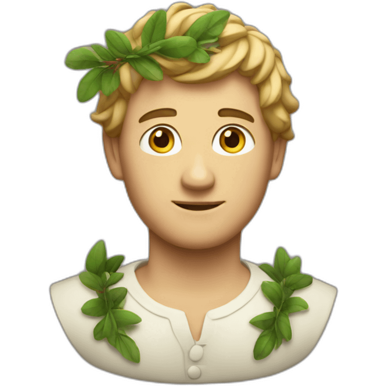 the man in the laurel wreath emoji