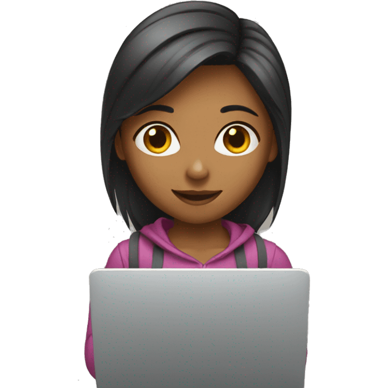 a girl with a laptop emoji