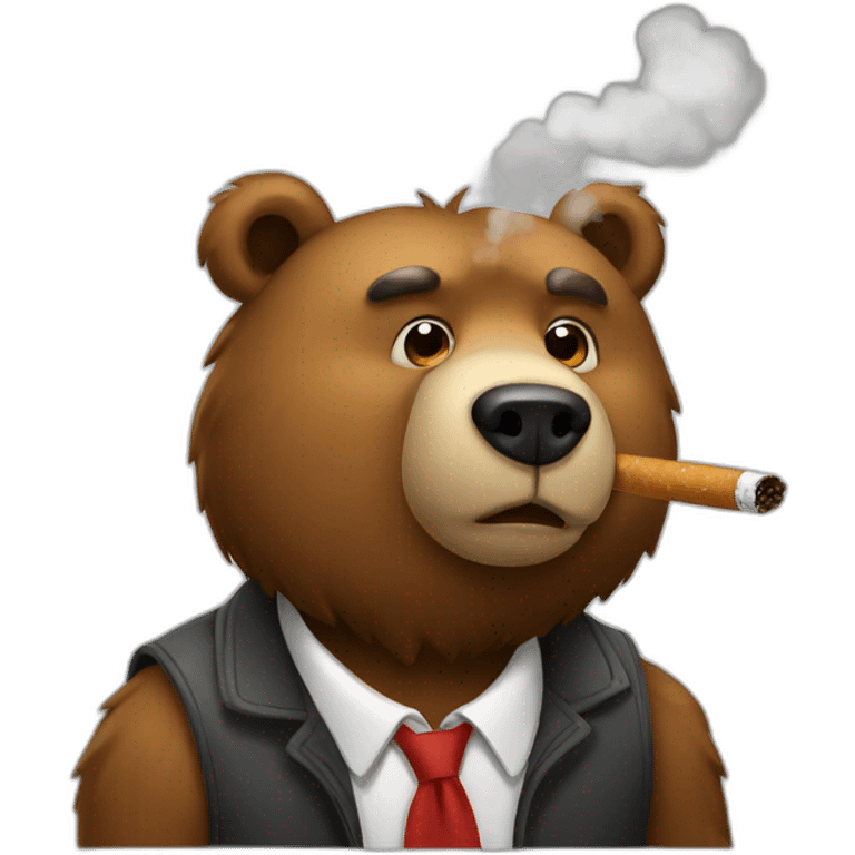 bear-smoking emoji