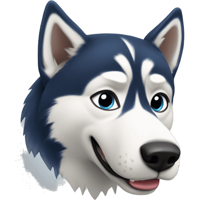 un husky avec un pouce en l'air emoji