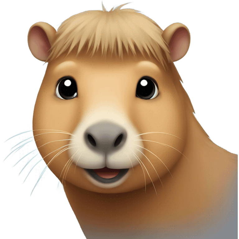 Cute Capybara with eyelashes emoji