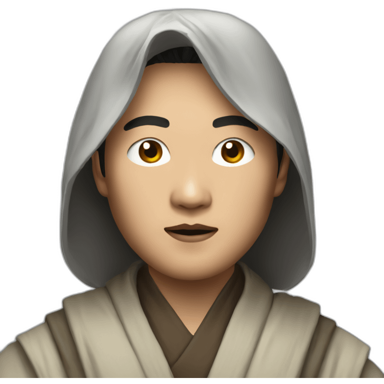 hyper realistic asian jedi emoji