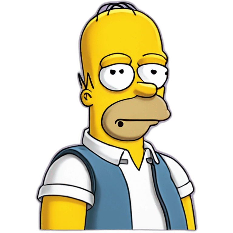 Homer simpson qui fait un cœur emoji