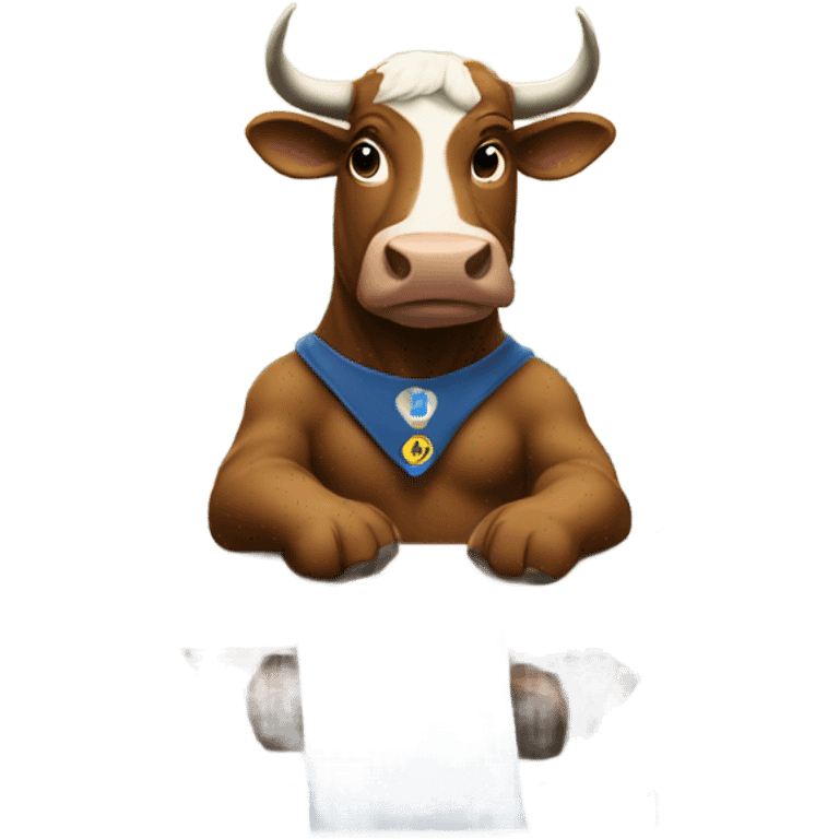 bull sitting in a classroom emoji