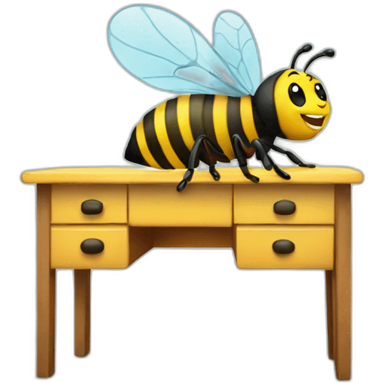 Happy bee desk emoji