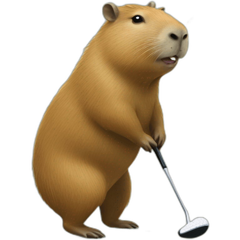 capybara golfing emoji