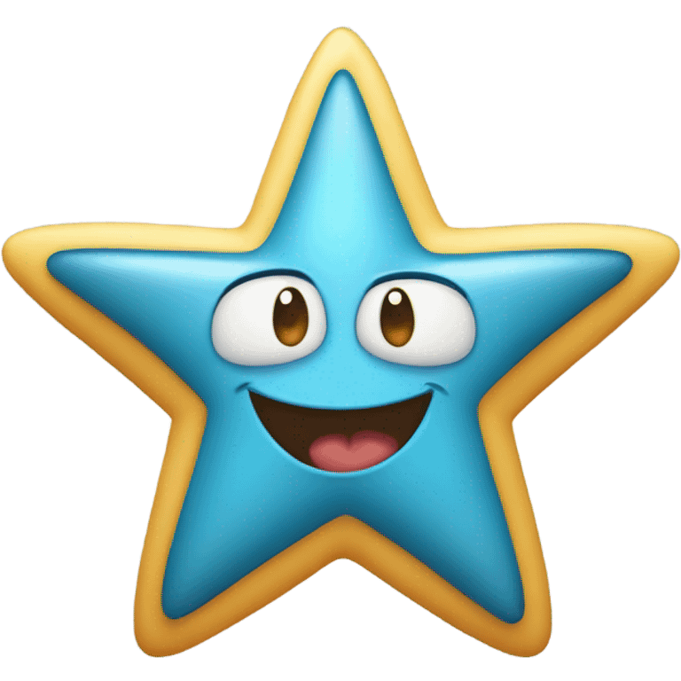 six point star with legs smiling emoji