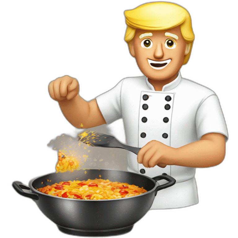 Trump cooking paella emoji