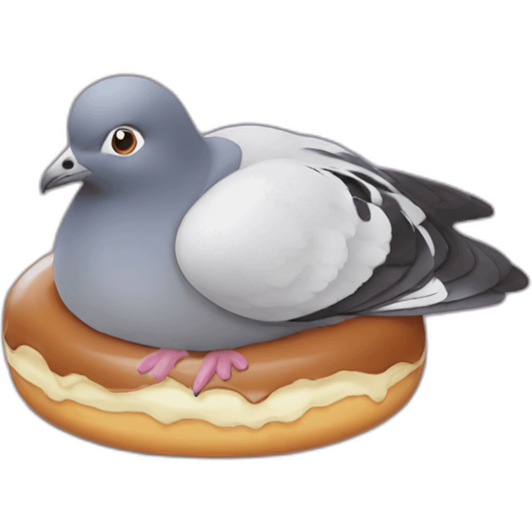 informal pigeon donut emoji