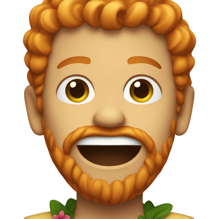 Ginger man in hawaii emoji