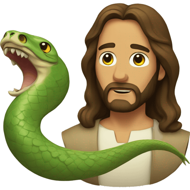 jesus and snake emoji