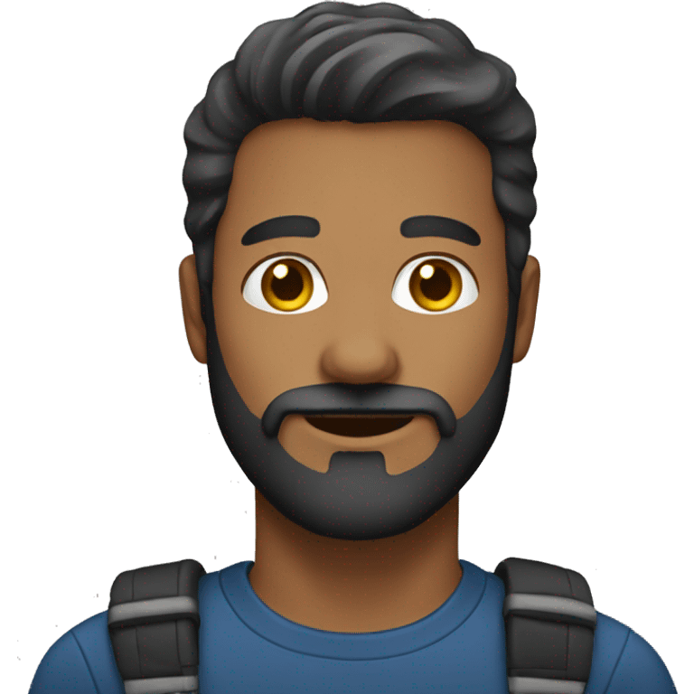 male portrait with beard emoji