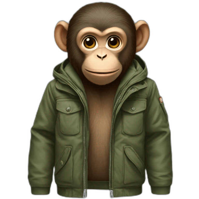 Monkey in a jacket TNF emoji