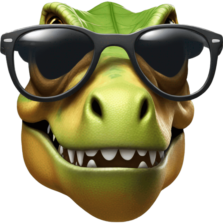 T-Rex with sunglasses emoji