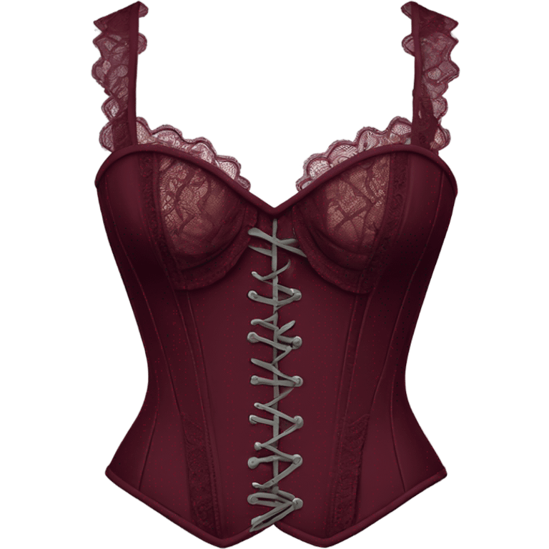 burgundy lace corset emoji