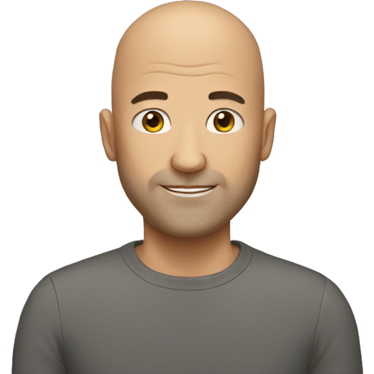 45 years old bald guy  emoji