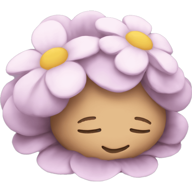 Sleeping flower emoji