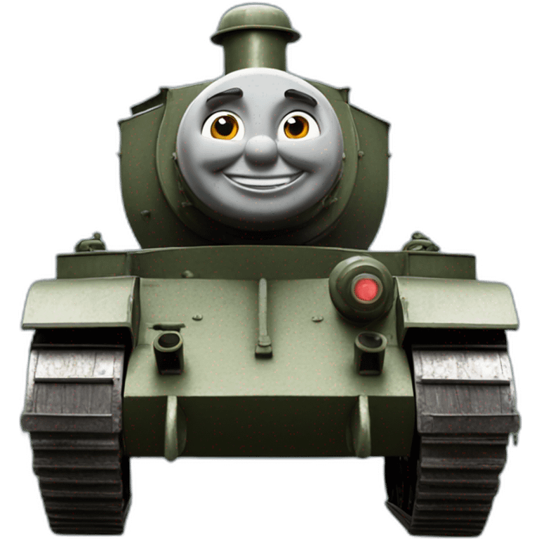 thomas the tank engine as a battle tank emoji