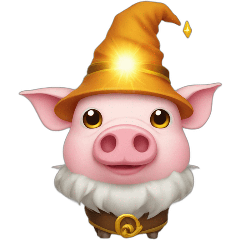 Wizard pig emoji