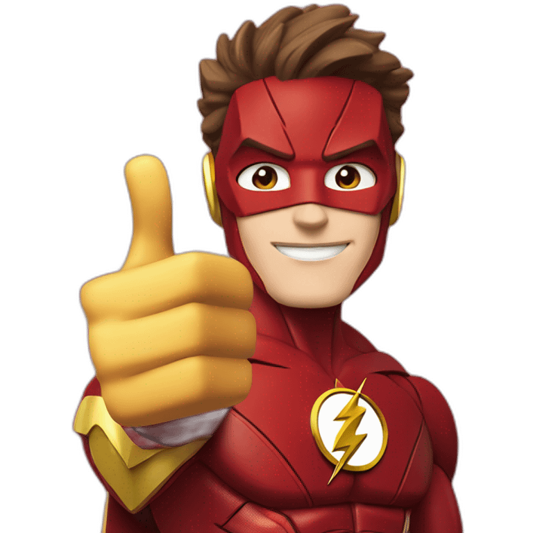 The Flash giving a thumbs up from justice league emoji